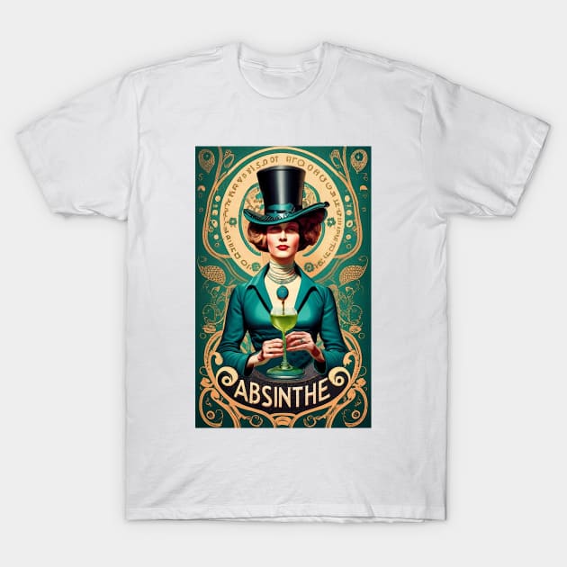 Vintage Absinthe Ad - Design 3 T-Shirt by Joe Neckbone's Hangout